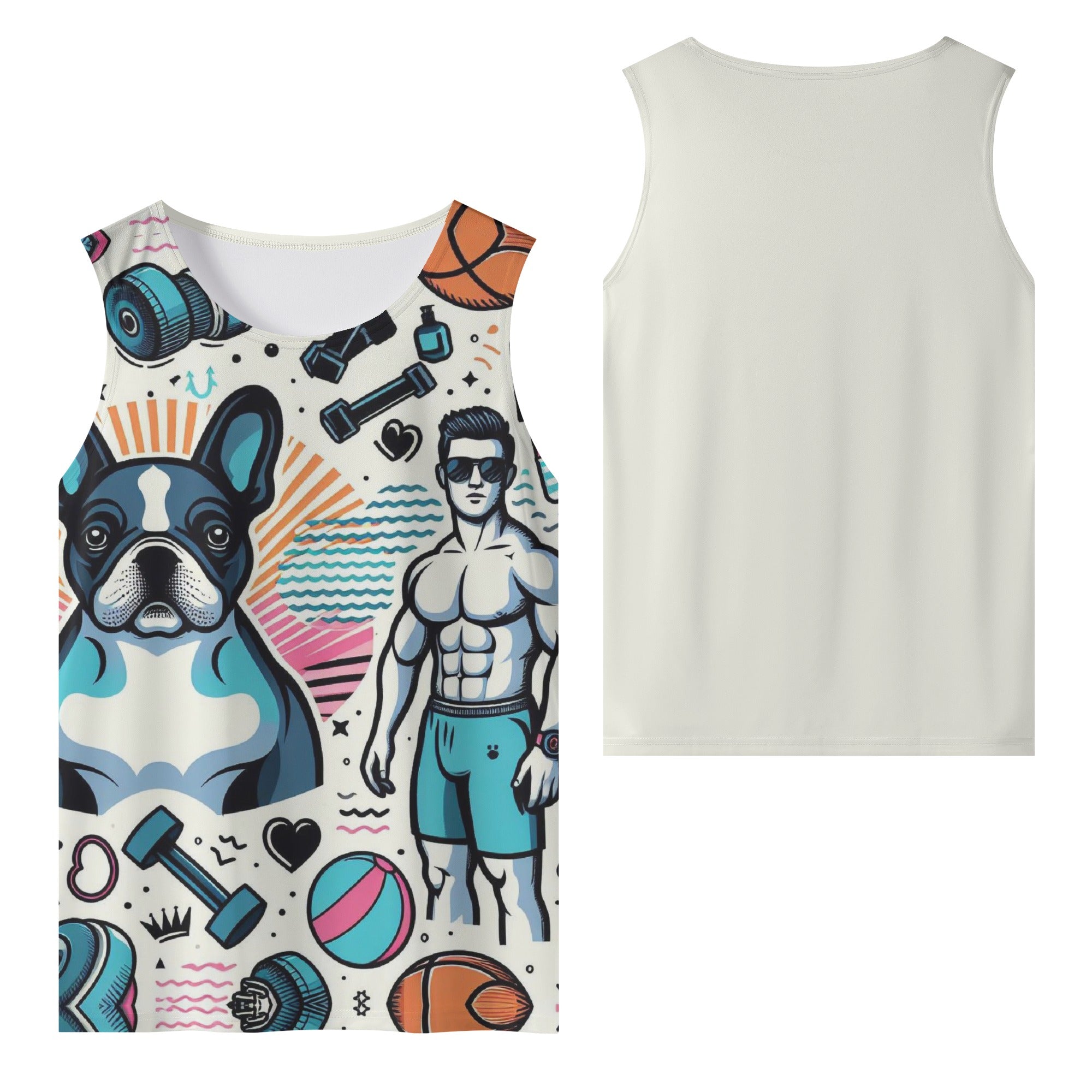 Ollie - Non-slip Men Tank Tops For French Bulldogs | Comfort Fit
