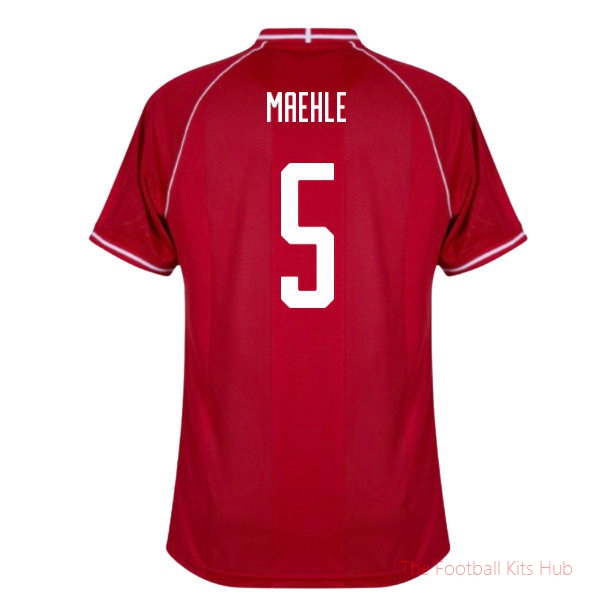 2026-2027 Denmark Home Shirt Maehle #5 Match Jersey Football Kit