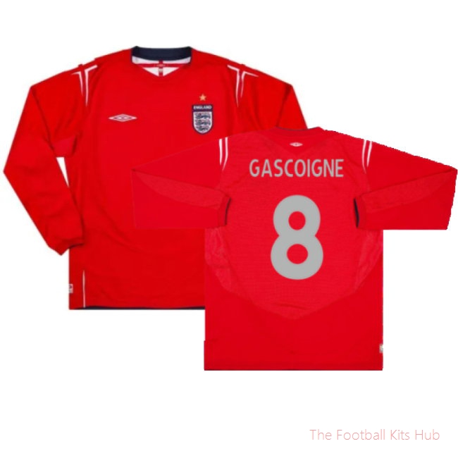 England 2004-06 Away L/S Shirt (XXL) (Excellent) (Gascoigne 8)