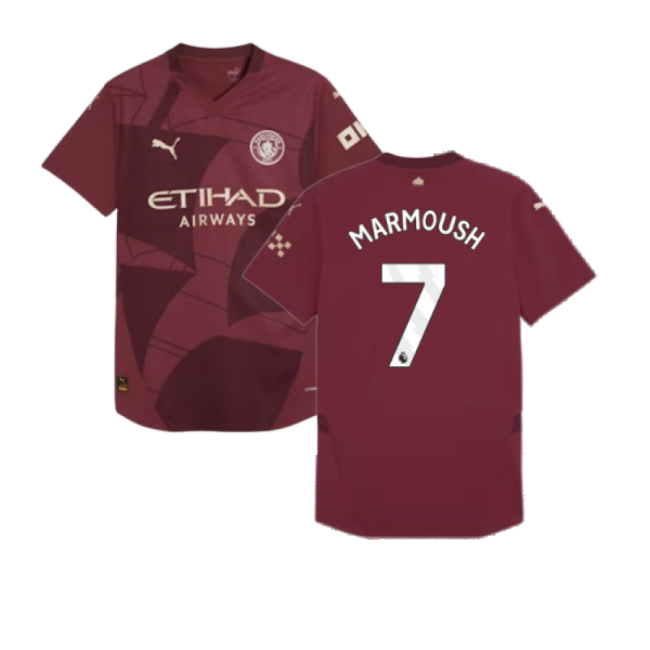 Top-Quality Man City Marmoush 7 2024 2024-2025 Man City Third Authe...
