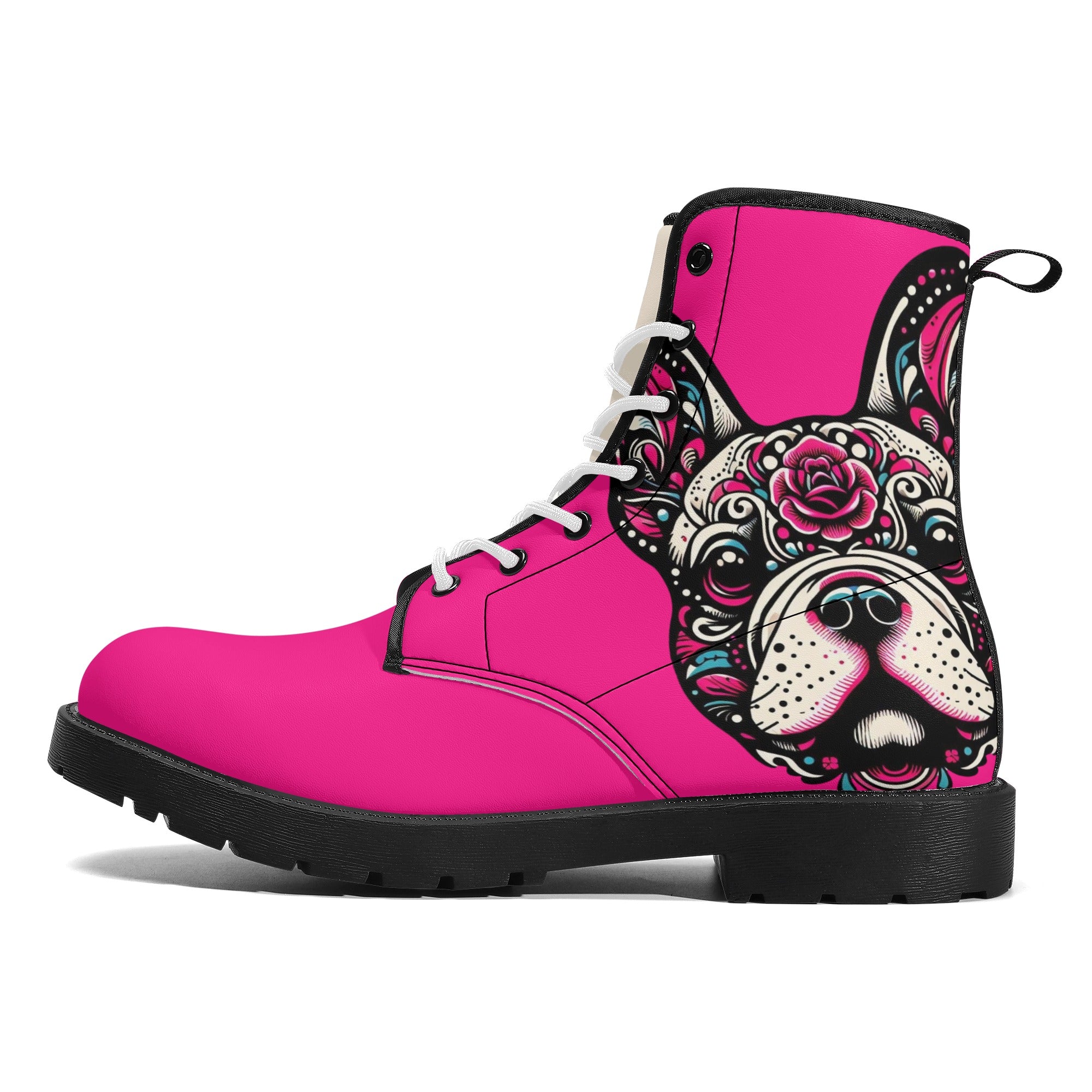 Frenchie Lover Lola - Casual Leather Boots Outdoor Style