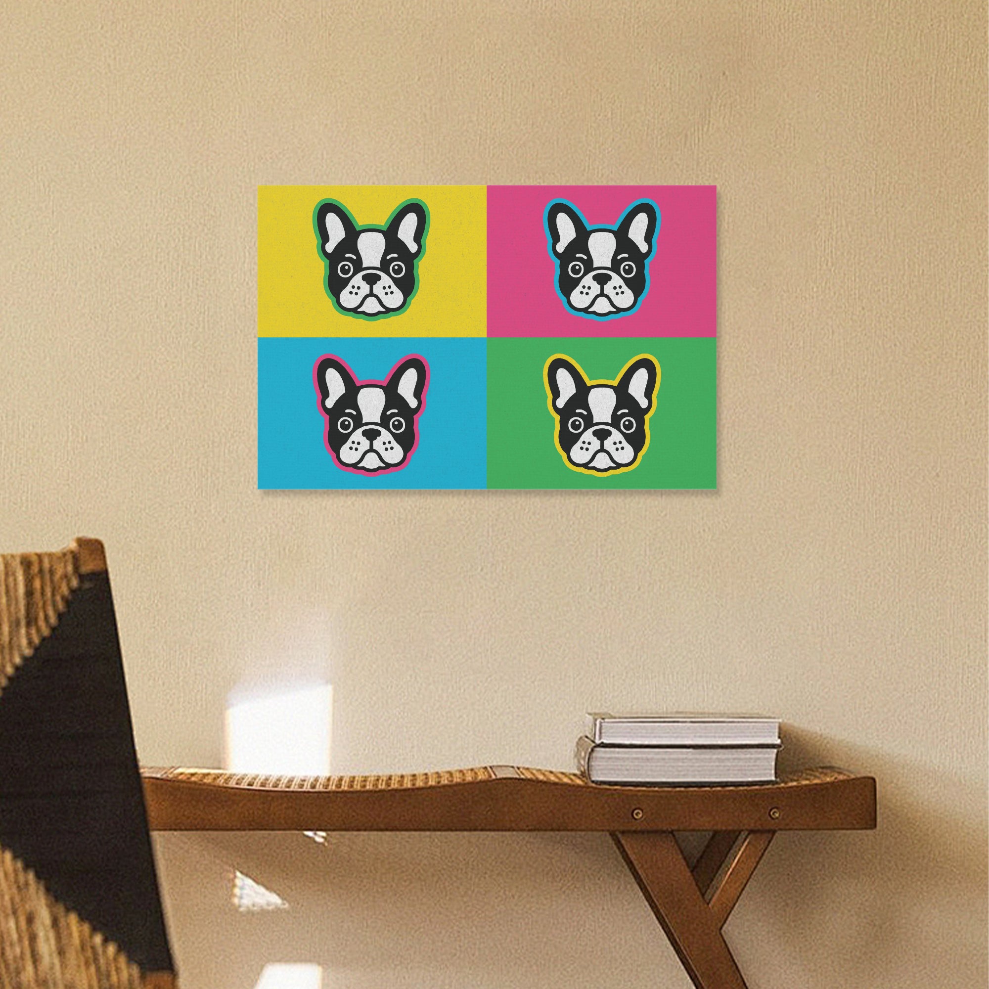 High-Quality Callie - Adorable Frenchie Canvas Wall Art for French