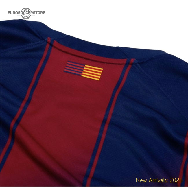 Luxury 2025-2026 Fcb Home Long Sleeve Shirt (messi 10) - Collectors Item
