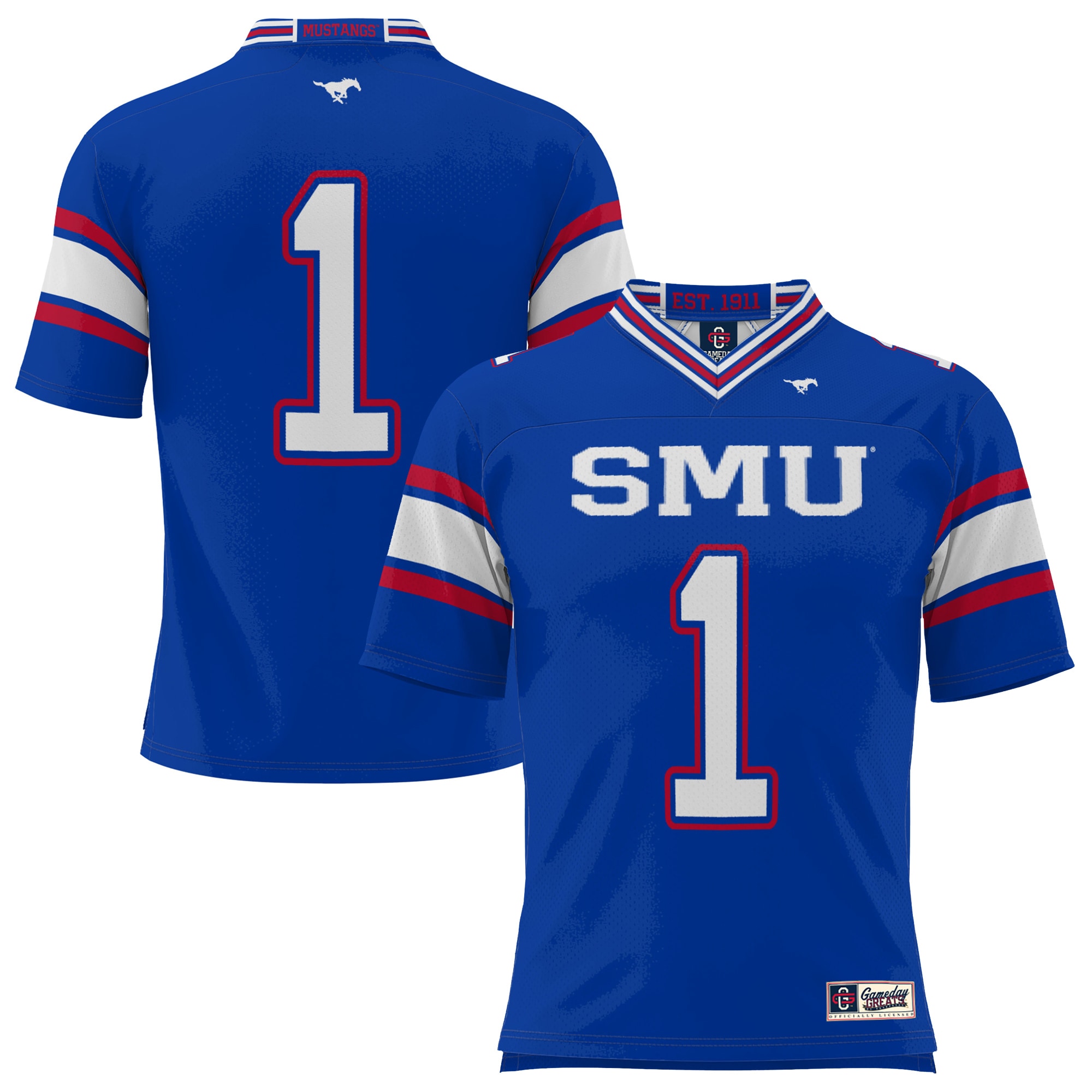 [DDG] SMU Mustangs GameDay Greats Endzone Football Jersey - Royal