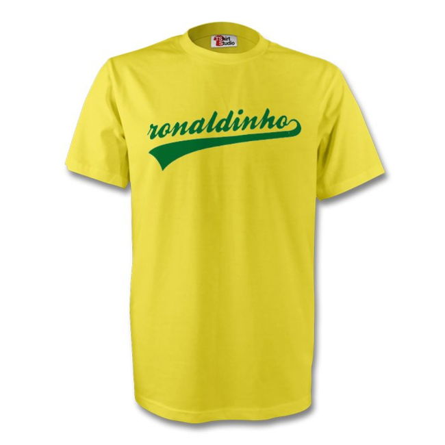 Player Ronaldinho Brazil Signature Tee (Yellow) - Kids Kit