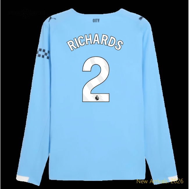 2025-2026 City Man Long Sleeve Home Soccer Shirt (Richards 2)