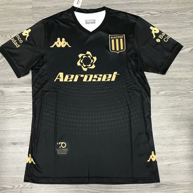 Racing Atletico Argentina 20-21 Away Black Soccer Jersey Football