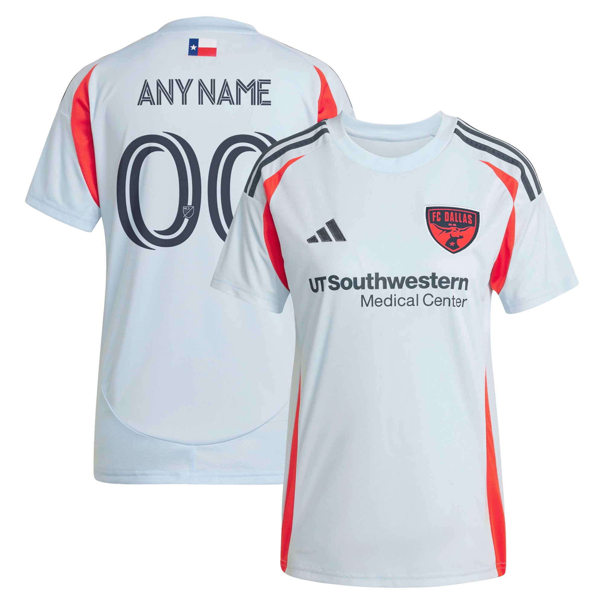 [LK] Youth FC Dallas Women's 2025 The Inferno Kit Replica Custom Jersey - Light Blue
