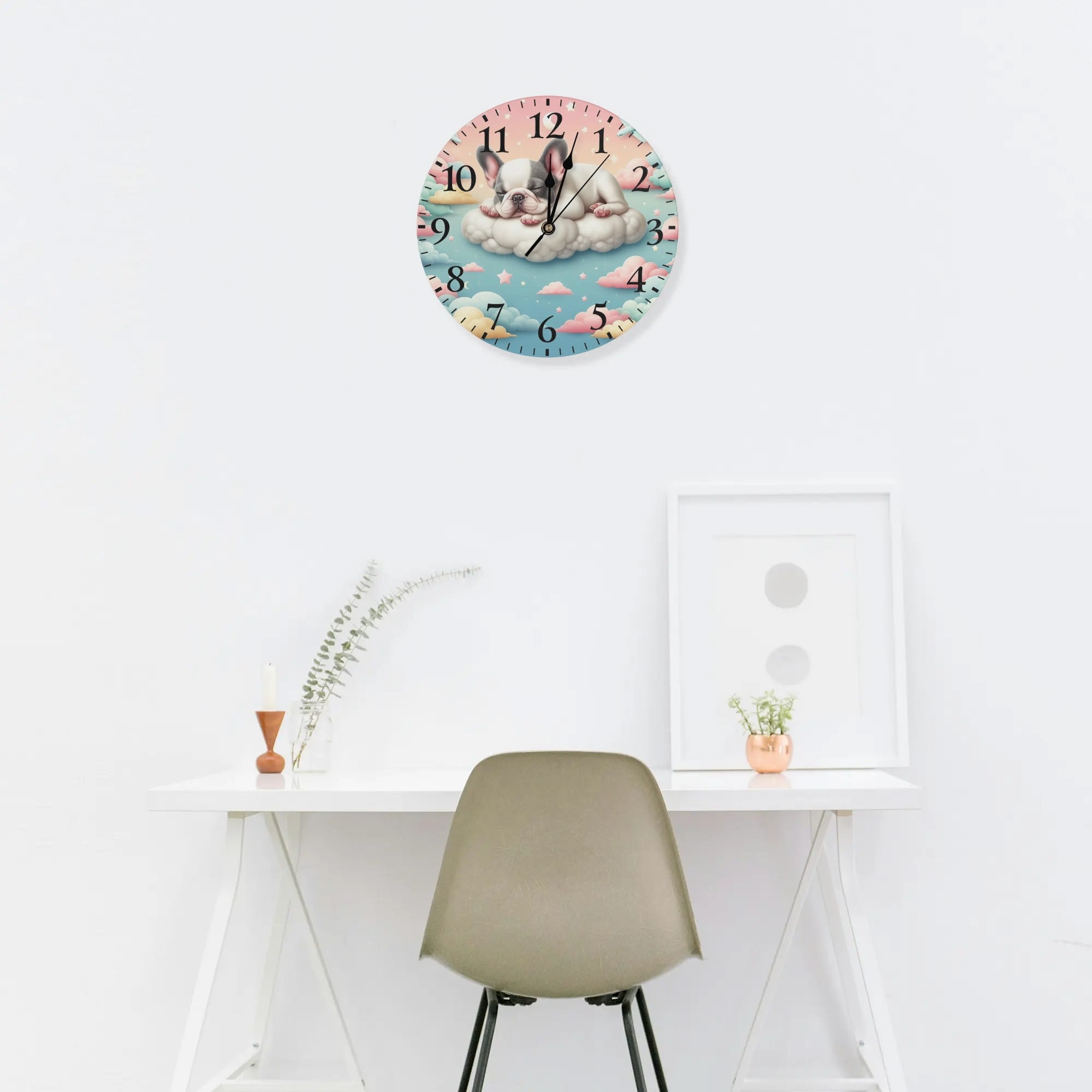 Non-slip Ace - Premium Frameless Wall Clock For French Bulldogs