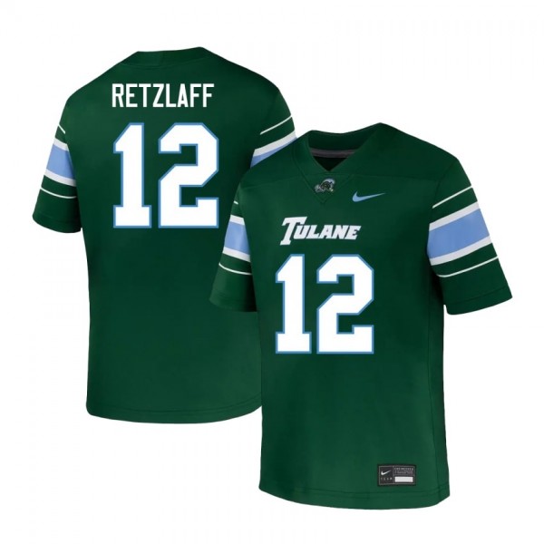 Tulane Green Wave #12 Jake Retzlaff Men Stitch Jerseys - Green