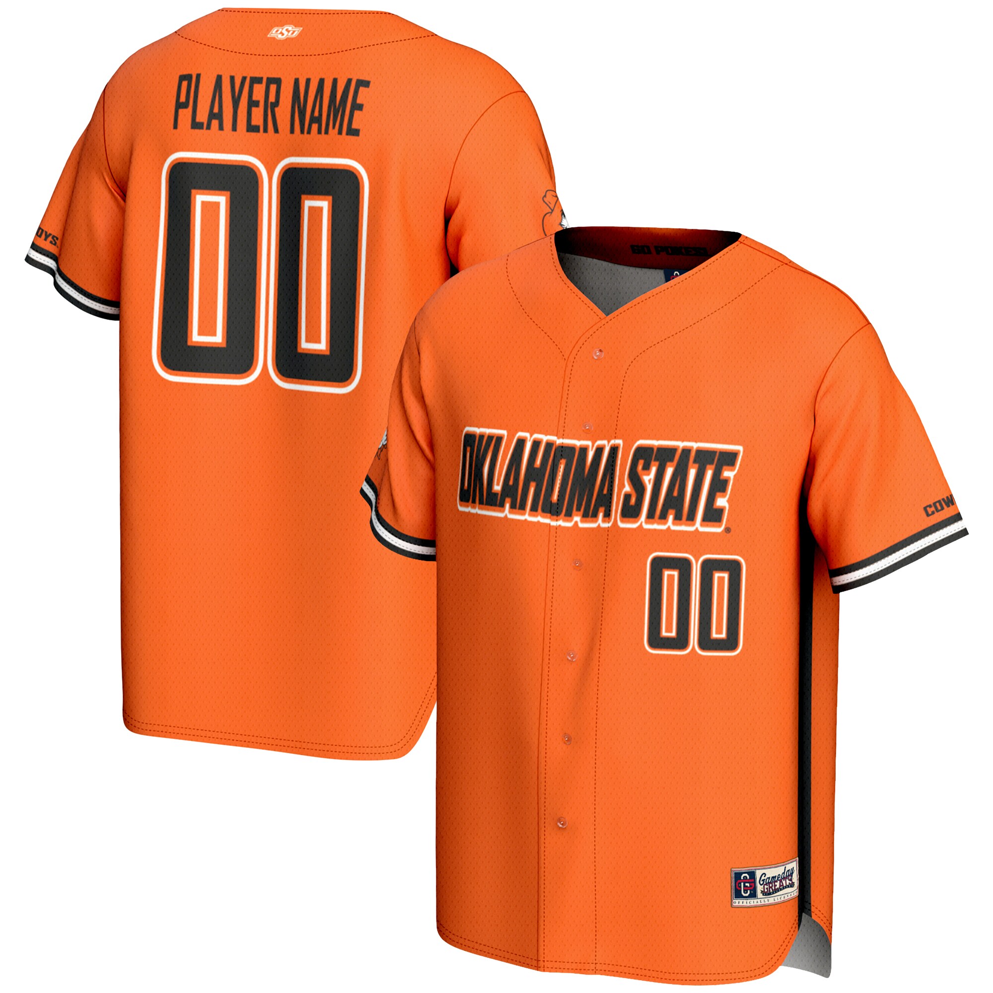 [NJP] Oklahoma State Cowboys GameDay Greats NIL Pick-A-Player Lightweight Baseball Jersey - Orange