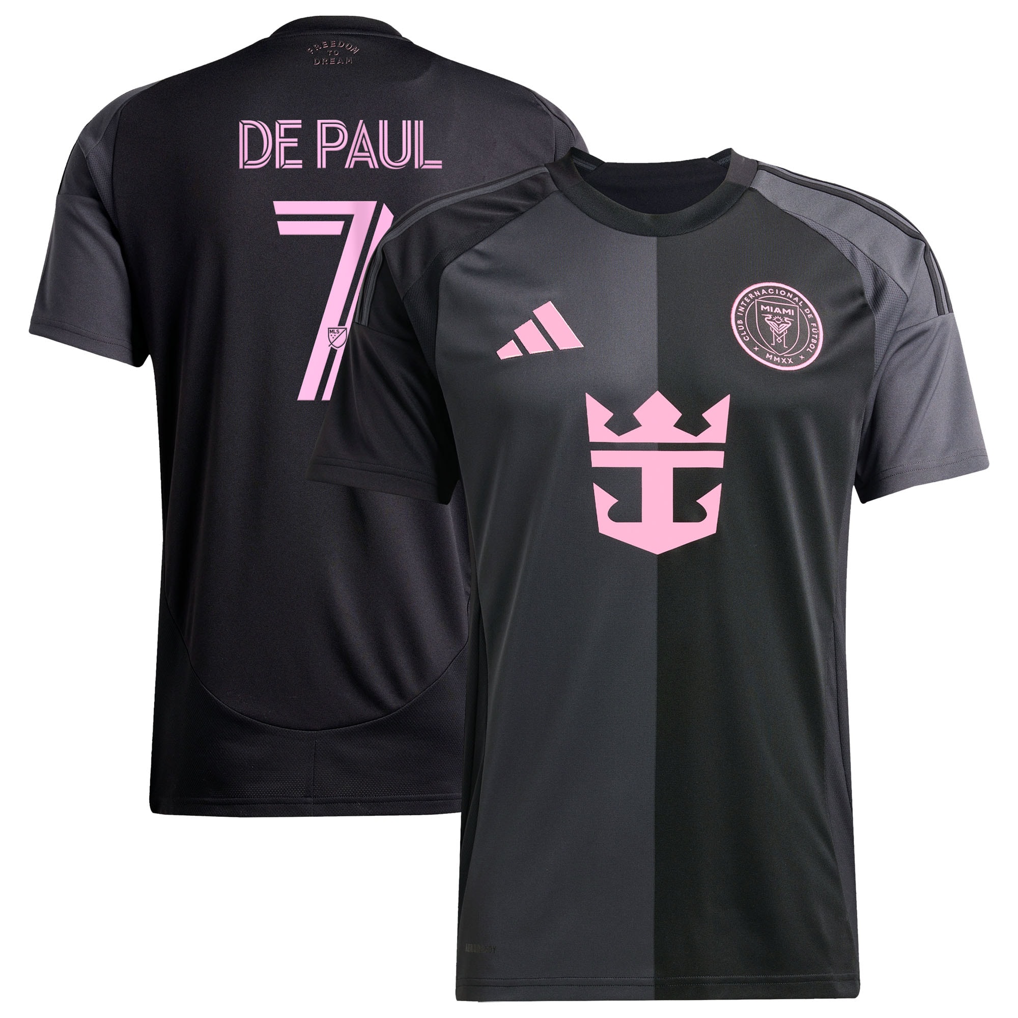 [JED] Youth Rodrigo De Paul Inter Miami CF 2025 The Fortitude Kit Replica Player Jersey - Black