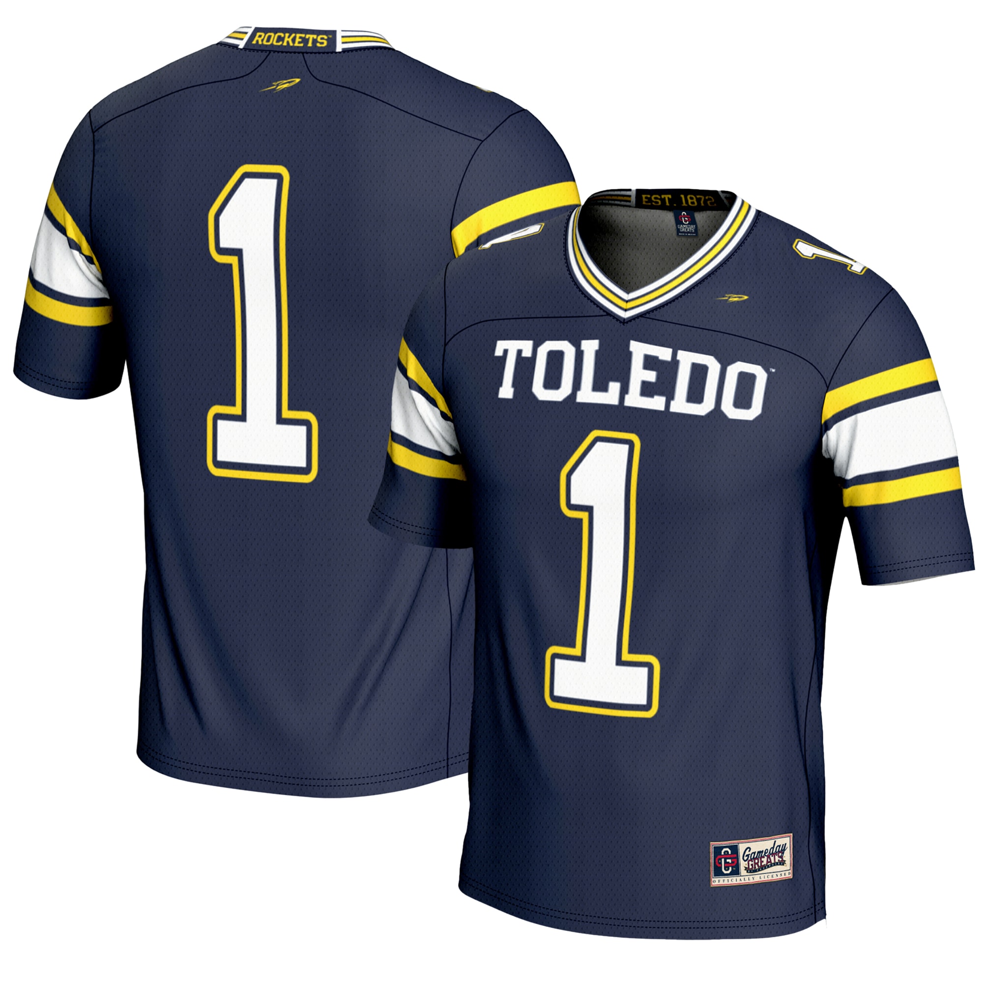 #1 Toledo Rockets GameDay Greats Youth Endzone 26/27 Football Jersey - Navy