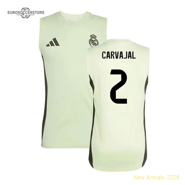 2025-2026 Real Madrid Sleeveless Training Jersey (almost Lime) (car