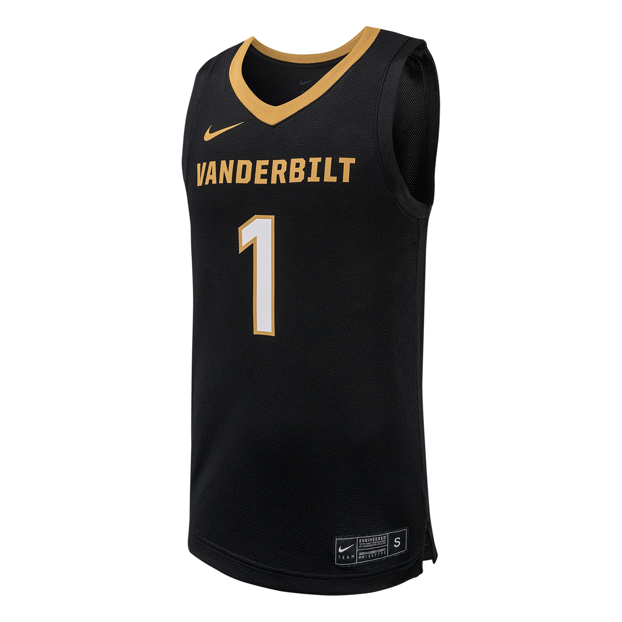 [NJP] Vanderbilt Commodores Replica Basketball Jersey - Black