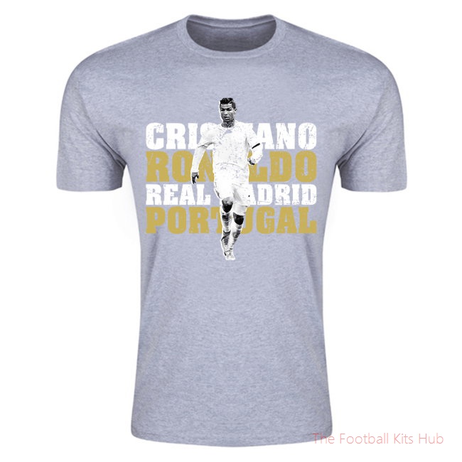 Cristiano Ronaldo Real Madrid T-Shirt (Grey)