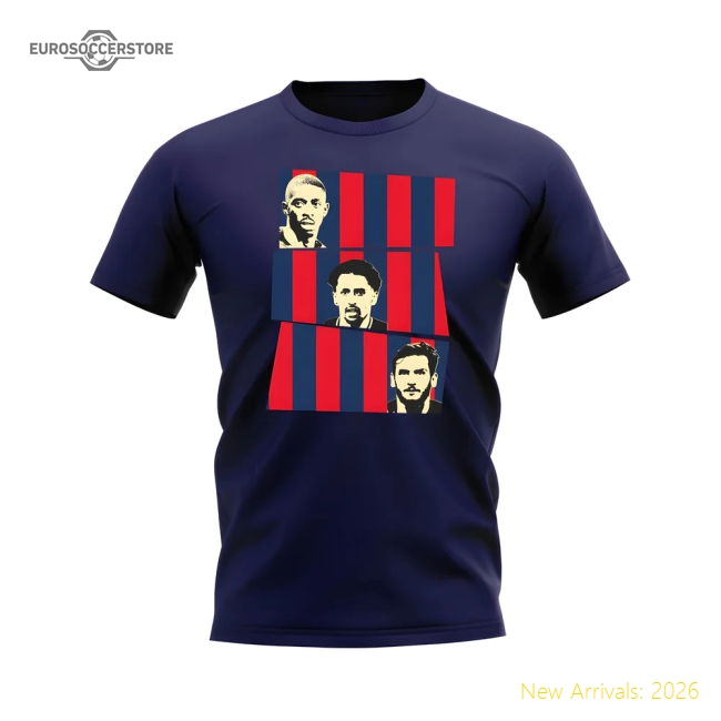 Best-Selling Dembele Marquinhos Kvaratskhelia Psg T-Shirt (Navy)