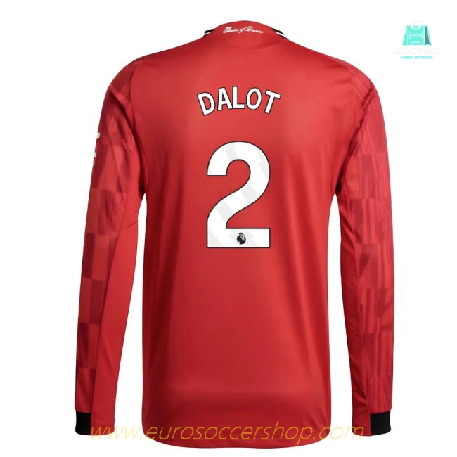 2025-2026 Man Utd Authentic Long Sleeve Home Shirt (Dalot 2)