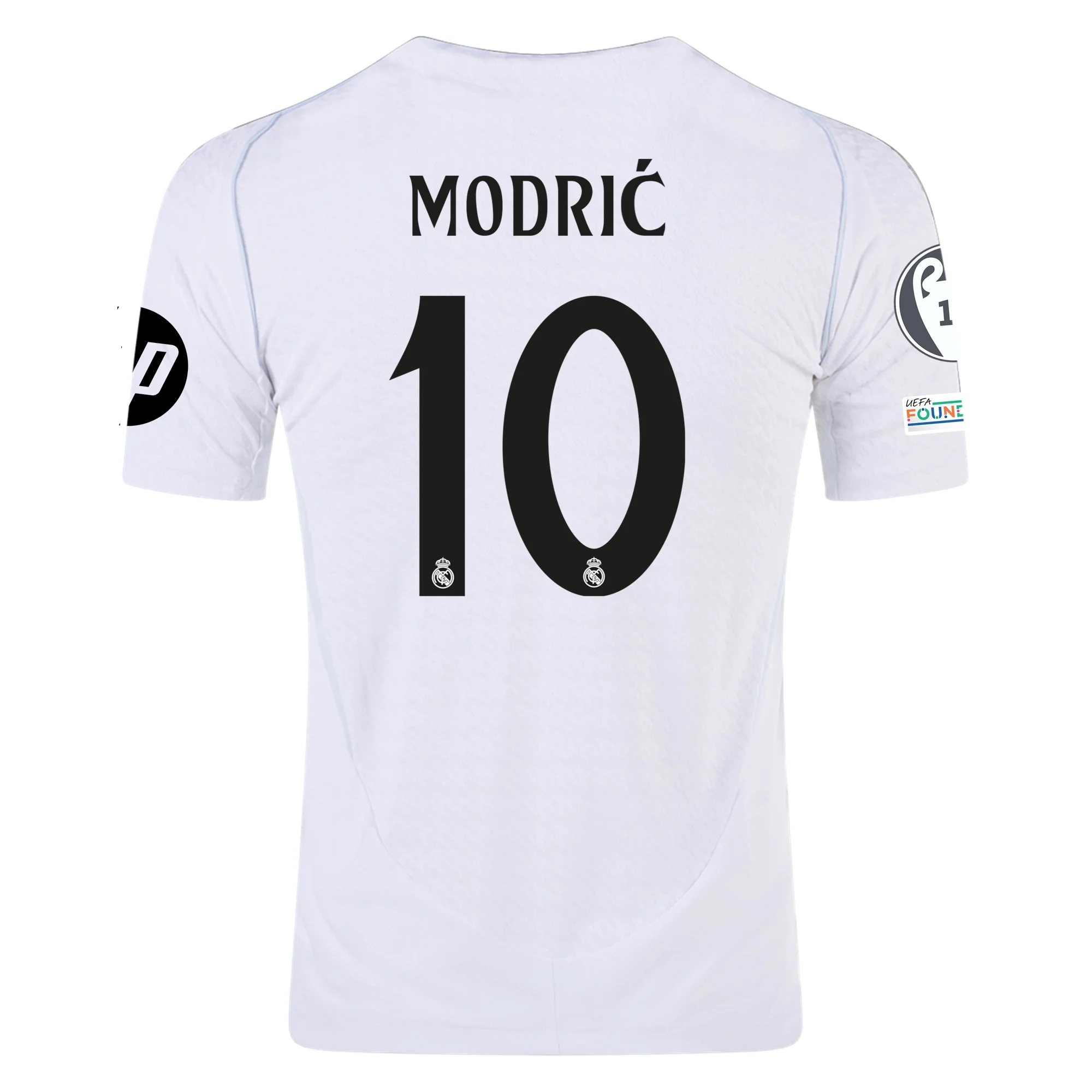 Buy Luka Modric Real Madrid Authentic Home Soccer Jersey 24/25 Champions League White Black