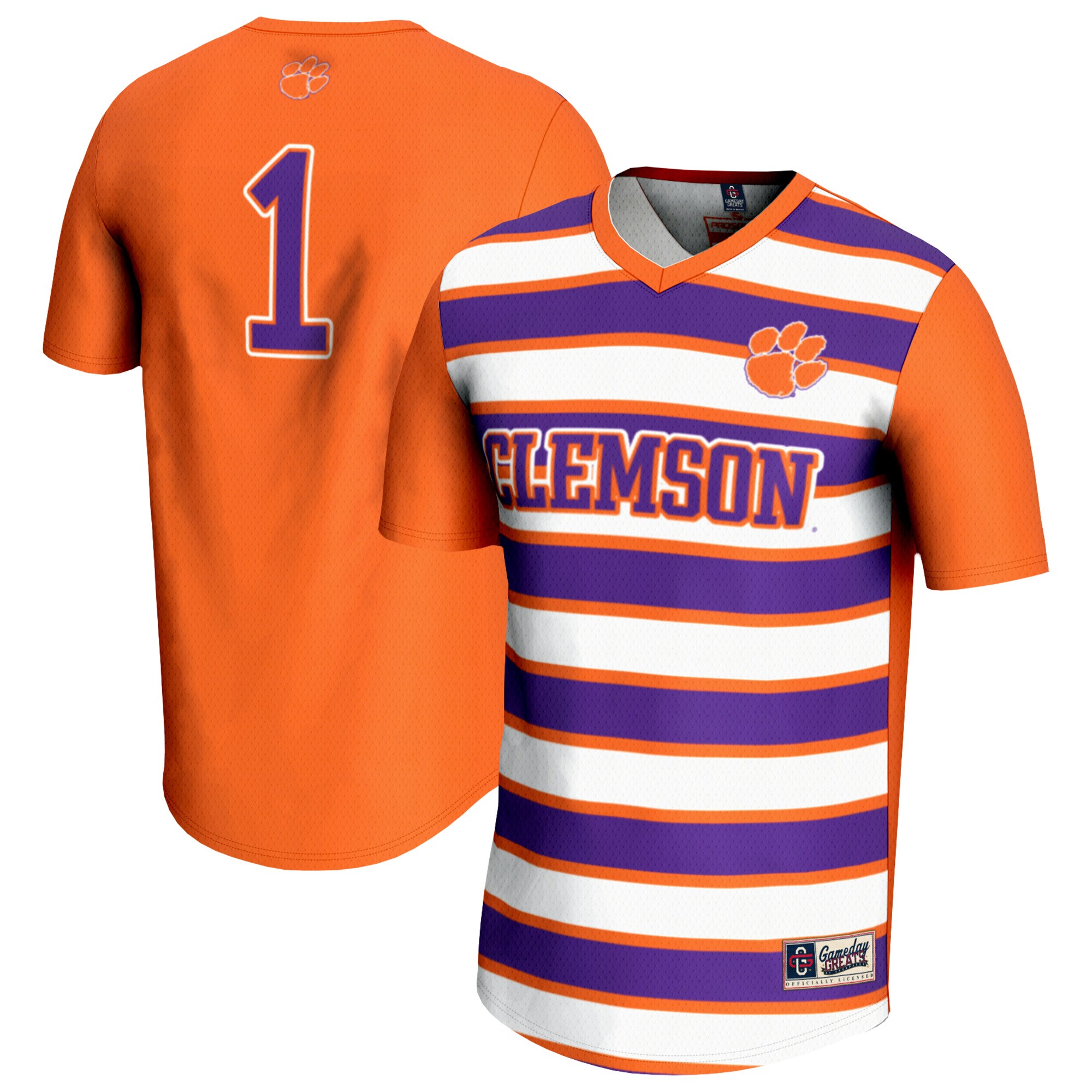 [DDG] Clemson Tigers GameDay Greats Unisex Lightweight Soccer Fashion Jersey - Orange