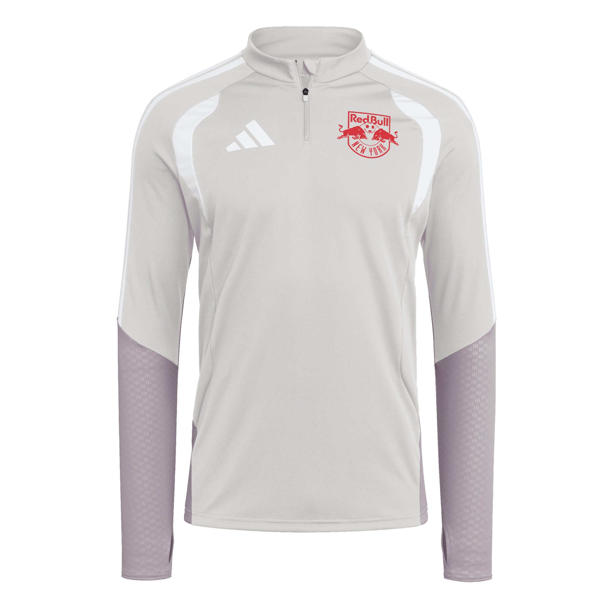 [JED] New York Red Bulls 2026 Tiro Competition Quarter-Zip Training Jersey Top - Silver