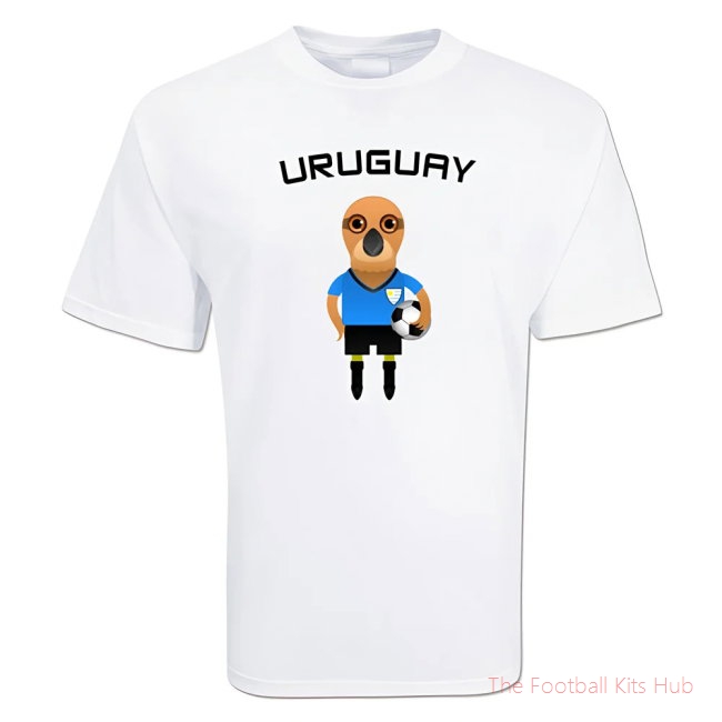 Men Uruguay Mascot Soccer T-shirt