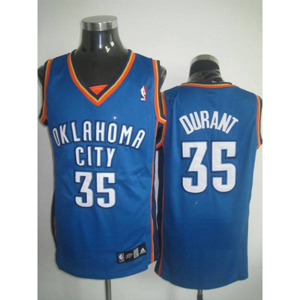 Game Day Retro Men's OKC #35 Kevin Blue Basketball Jersey