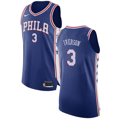 76ers Blue Philadelphia 76ers #3 Nike Jersey - Cost-Effective