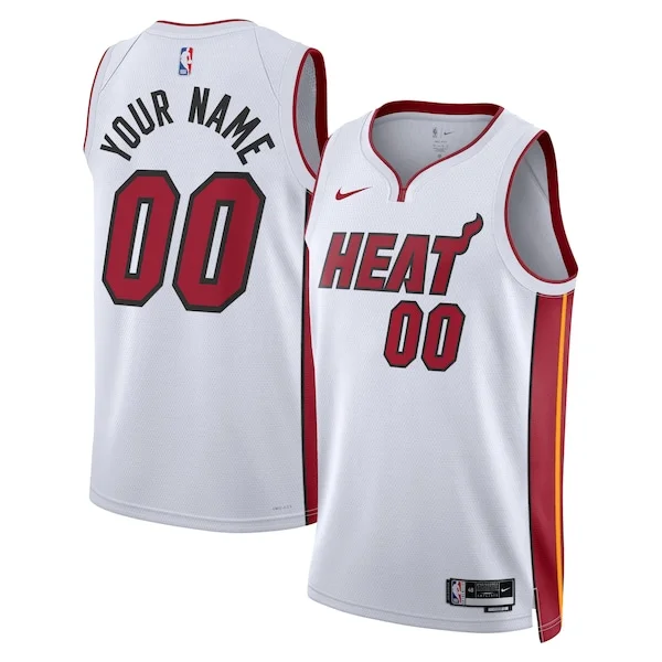 Miami Heat Nike Unisex Swingman Custom Jersey White - Association Edition