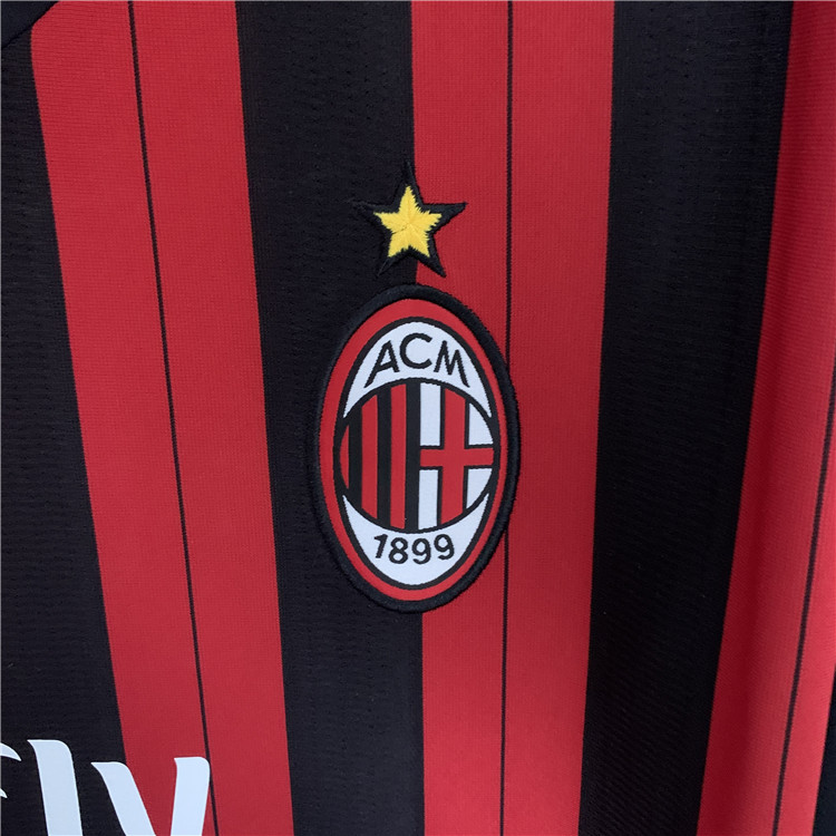AC Milan 1314 Retro Home Long Sleeve Shirt - Official Replica 8913