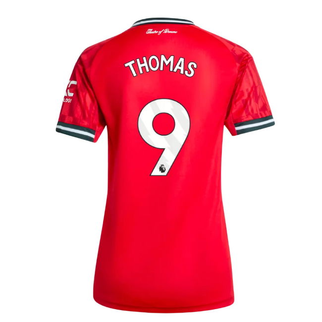 Football Man Utd Home Shirt Womens Thomas #9 Top Tier Proud 2025-2...