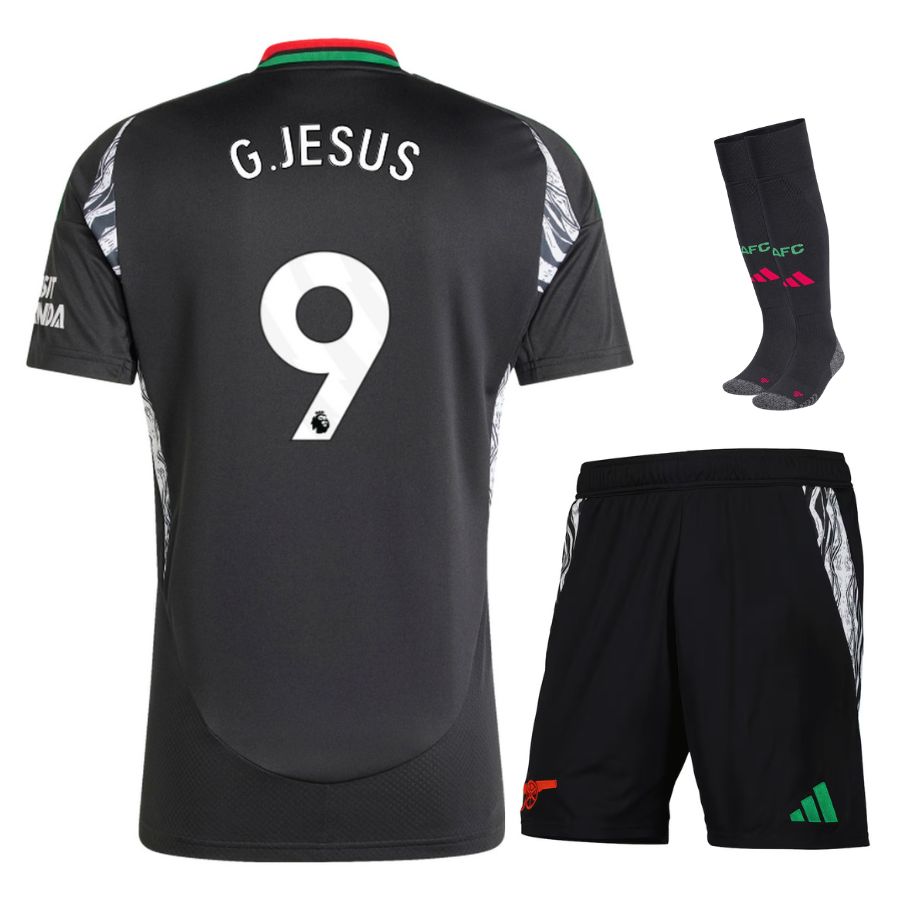 Arsenal 2024 2025 Jesus Away Child Kit Jersey