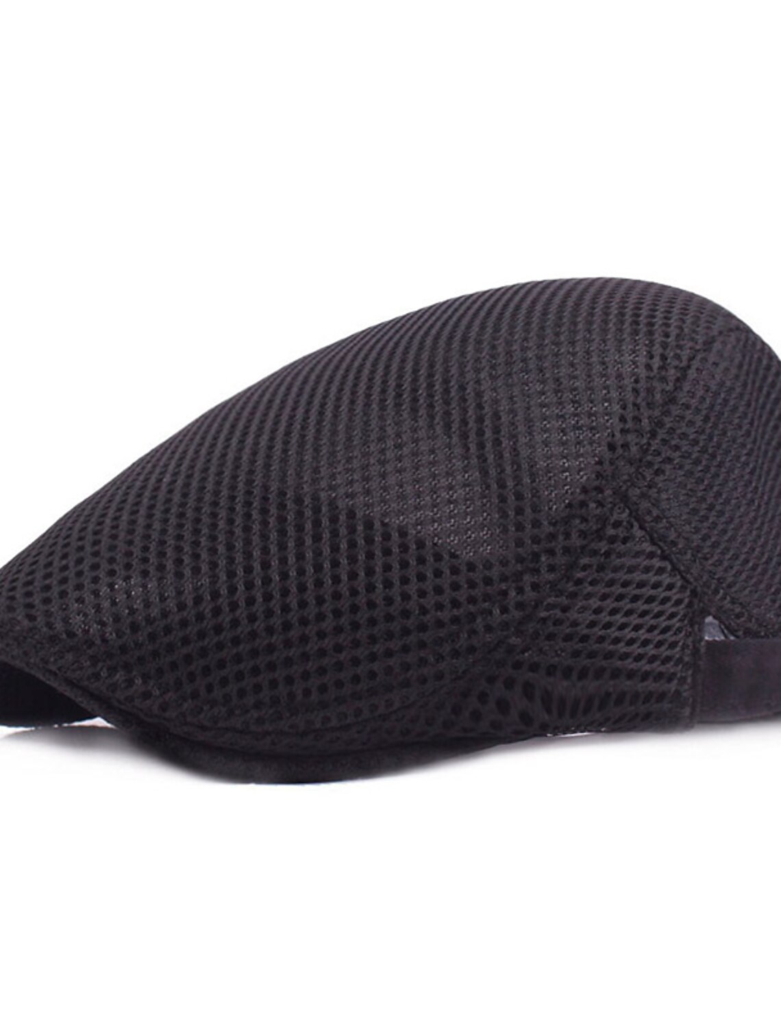 Men's Flat Cap Black White Polyester Mesh Streetwear Stylish 1920s