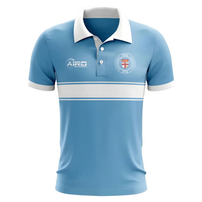 Collector'S-Item Fiji Concept Stripe Polo Shirt (Sky) Premium-Quality