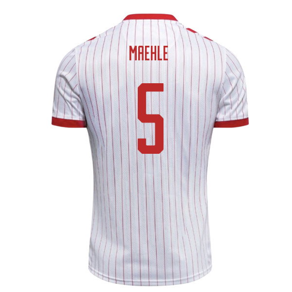 Denmark Away Shirt Maehle #5 2026-2027 Football Jersey Match Kit