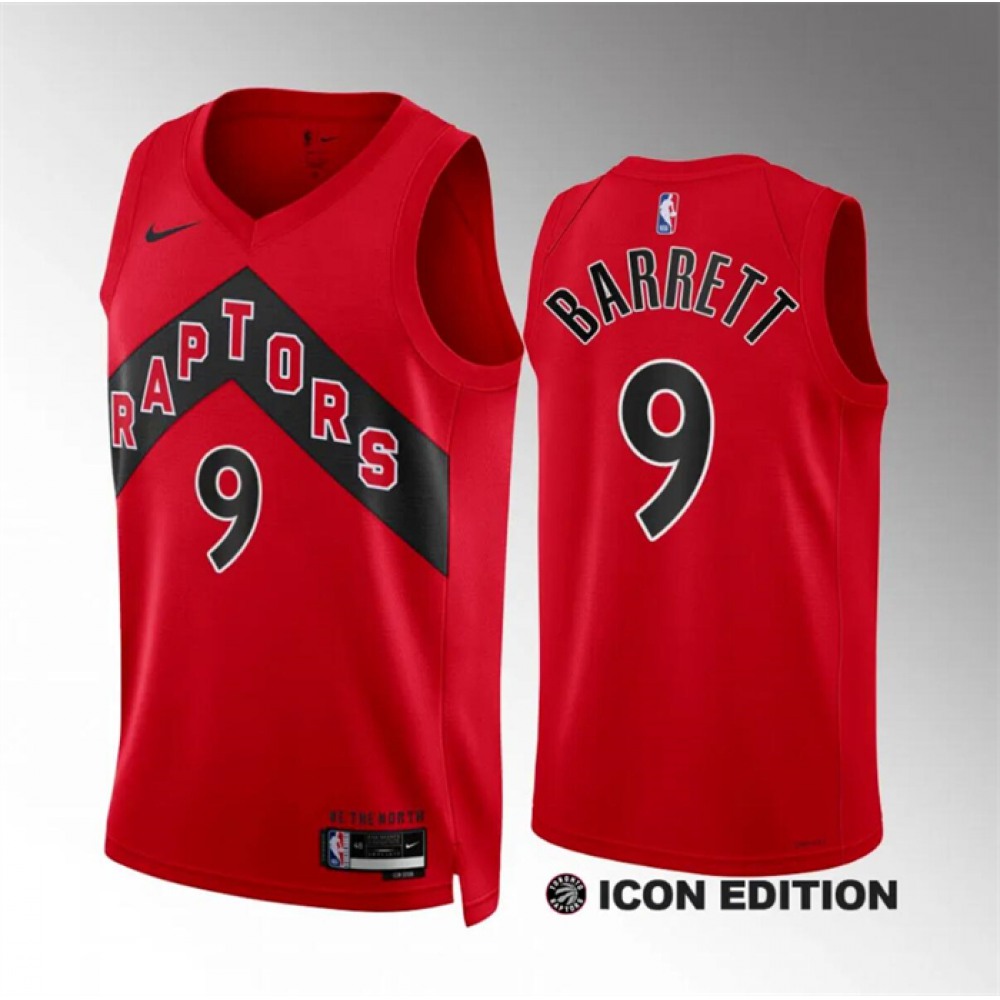 Performance Value Men's Raptors #9 RJ Red Basketball Jersey