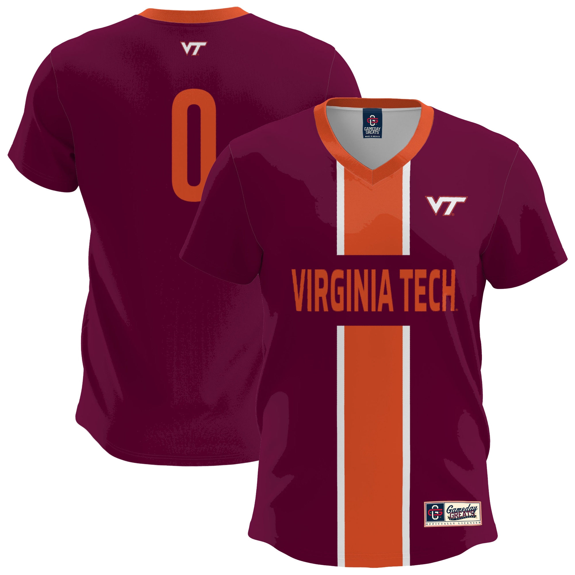 [JED] Virginia Tech Hokies GameDay Greats Youth Lightweight Soccer Fashion Jersey - Maroon