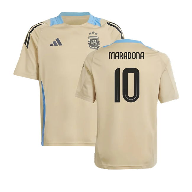 Kit 2024-2025 Argentina Training Jersey (Hazy Beige) - Kids (Maradona