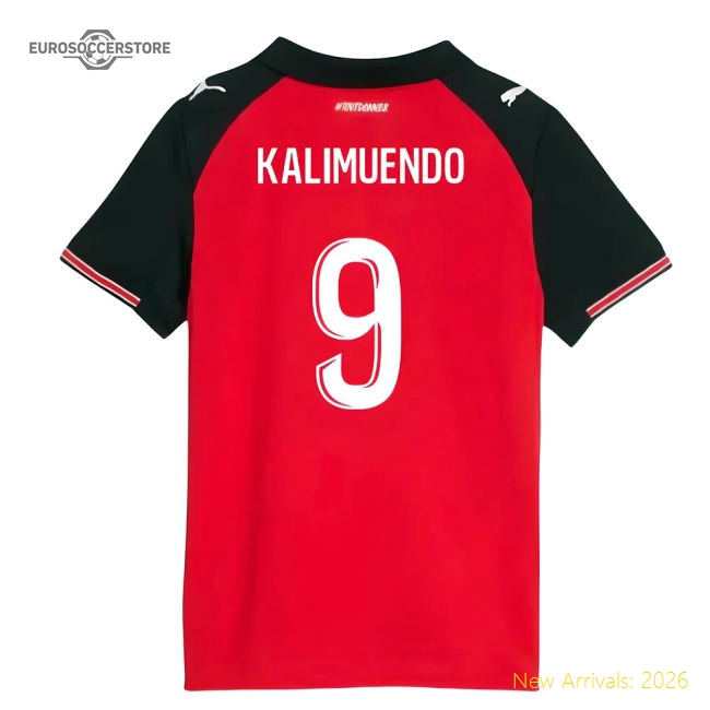 Best-Selling 2025-2026 Stade Rennais Home Shirt (Kids) (Kalimuendo 9)
