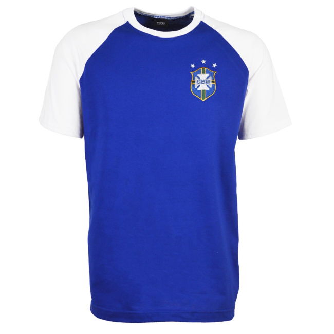 Premium Brazil 2018 Raglan Away Retro Football Shirt Kit
