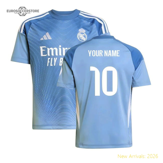 Match-Day 2025-2026 Real Madrid Home Goalkeeper Shirt (Blue) - Kids (Your