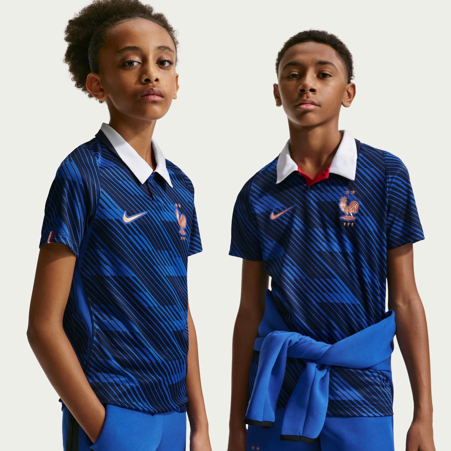 France 2026 Home Youth Jersey - Bleu de France Heritage Kit