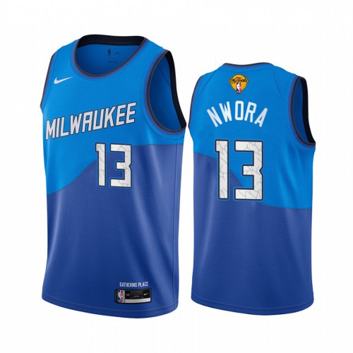 MIL Blue Nike M. Bucks #13 NBA Jersey Basketball Jersey Game Day Wear