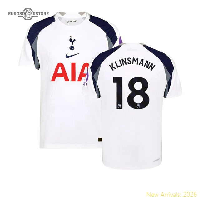 Authentic 2025-2026 Tottenham Hotspur Authentic Home Shirt (klinsmann