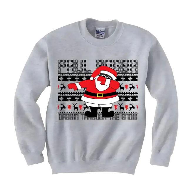 Paul Pogba Christmas Dabbin Jumper (Grey)