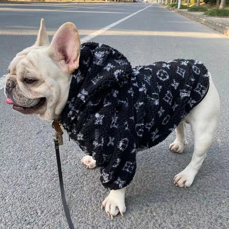 Sherpa Hoodie – Double-layer Thick Winter Dog Jacket For Frenchie Fans