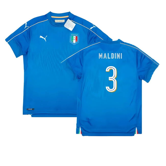 2016-2017 Italy Home Shirt (Maldini 3) Premium Quality Official