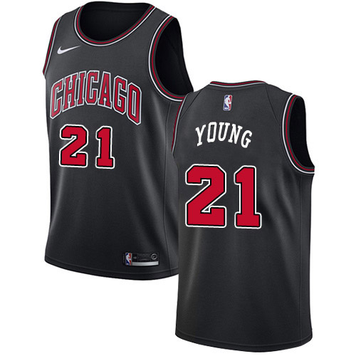 Black Nike Chicago Bulls #21 Clippers Jersey - Performance Fabric