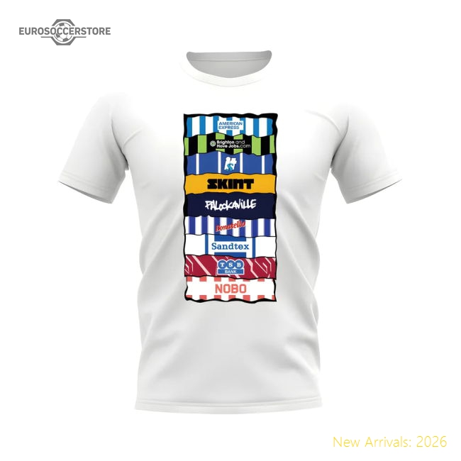 Luxury Brighton Sponsor History T-shirt (white) - Fantastic Value