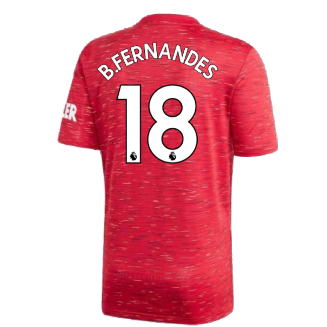 Football Man Utd Adidas Home Football Shirt B Fernandes #18 Match ...